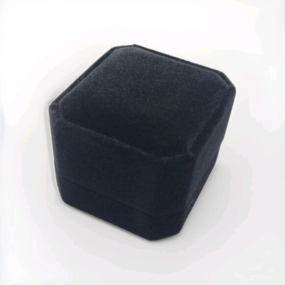 Blue Topaz CZ December Birthstone Sterling Silver Overlay Ring Size 7 + Box Gift - Picture 6 of 6